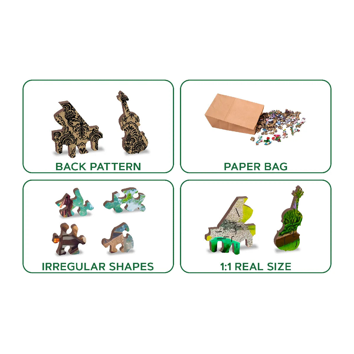 Fantasiedorf 1000 Teile Holzpuzzle