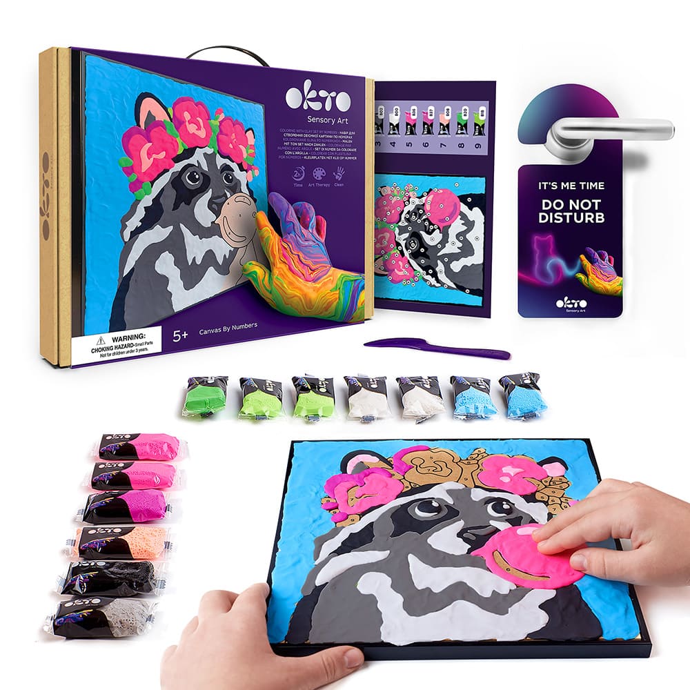OKTO - Malen nach Zahlen "RACCOON" Kreativset