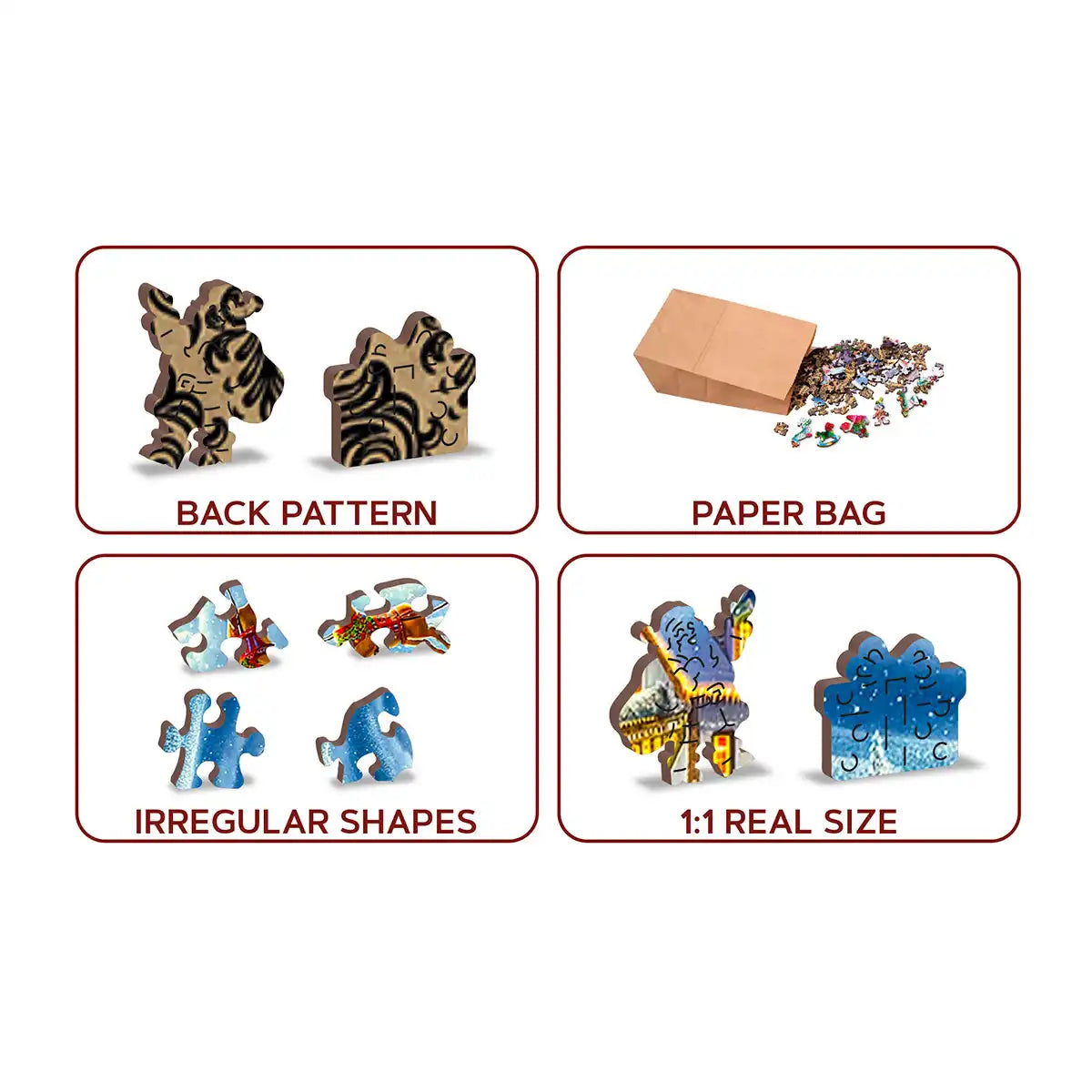 Holzpuzzle Santas fröhliche Reise 🎅 1000 Teile