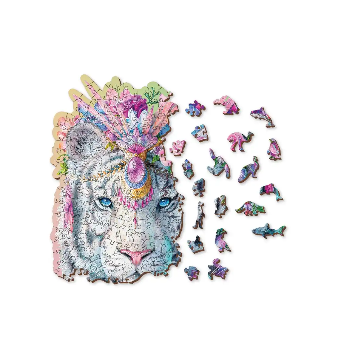 Holzpuzzle Tier Mystischer Tiger 250 Teile