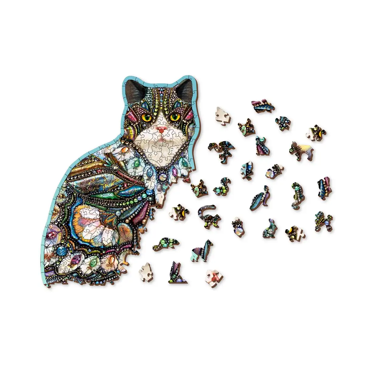 Holzpuzzle Tier Die Juwelenkatze 250 Teile