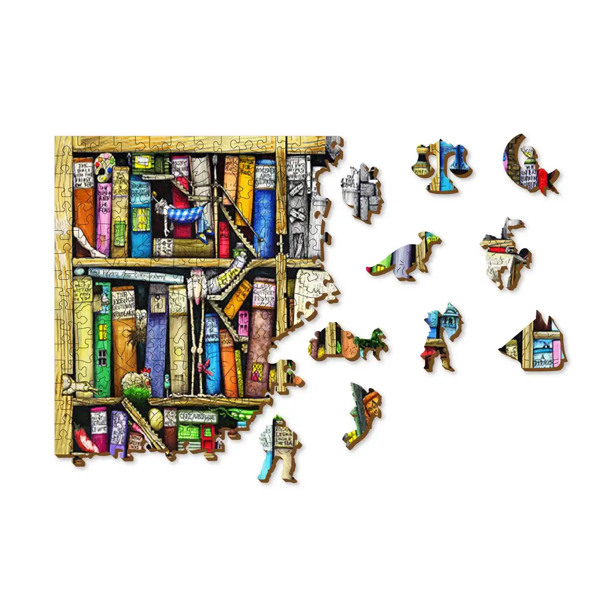 Holzpuzzle Bücherregal 📚 1000 Teile