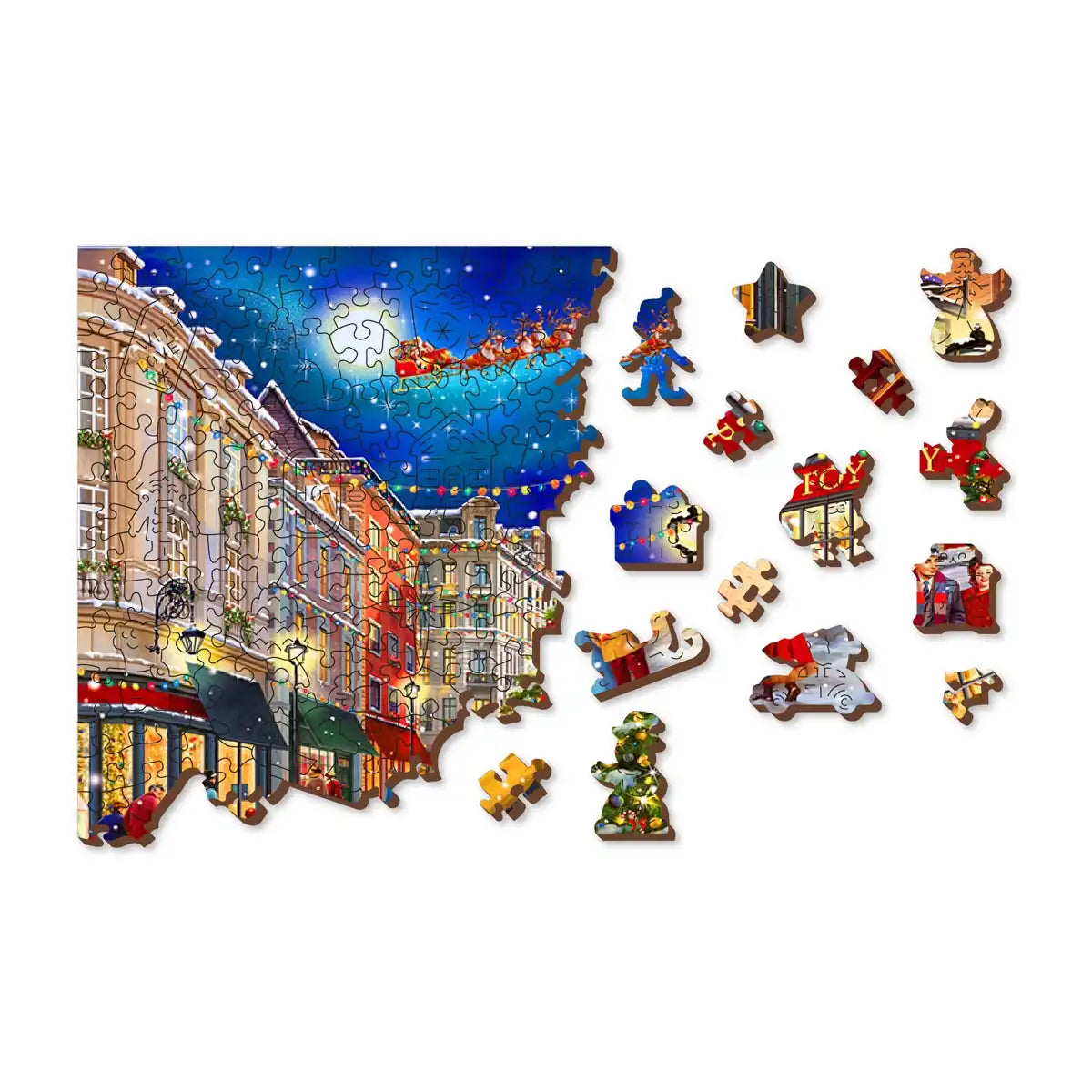 Holzpuzzle Weihnachtsstraße 500 Teile