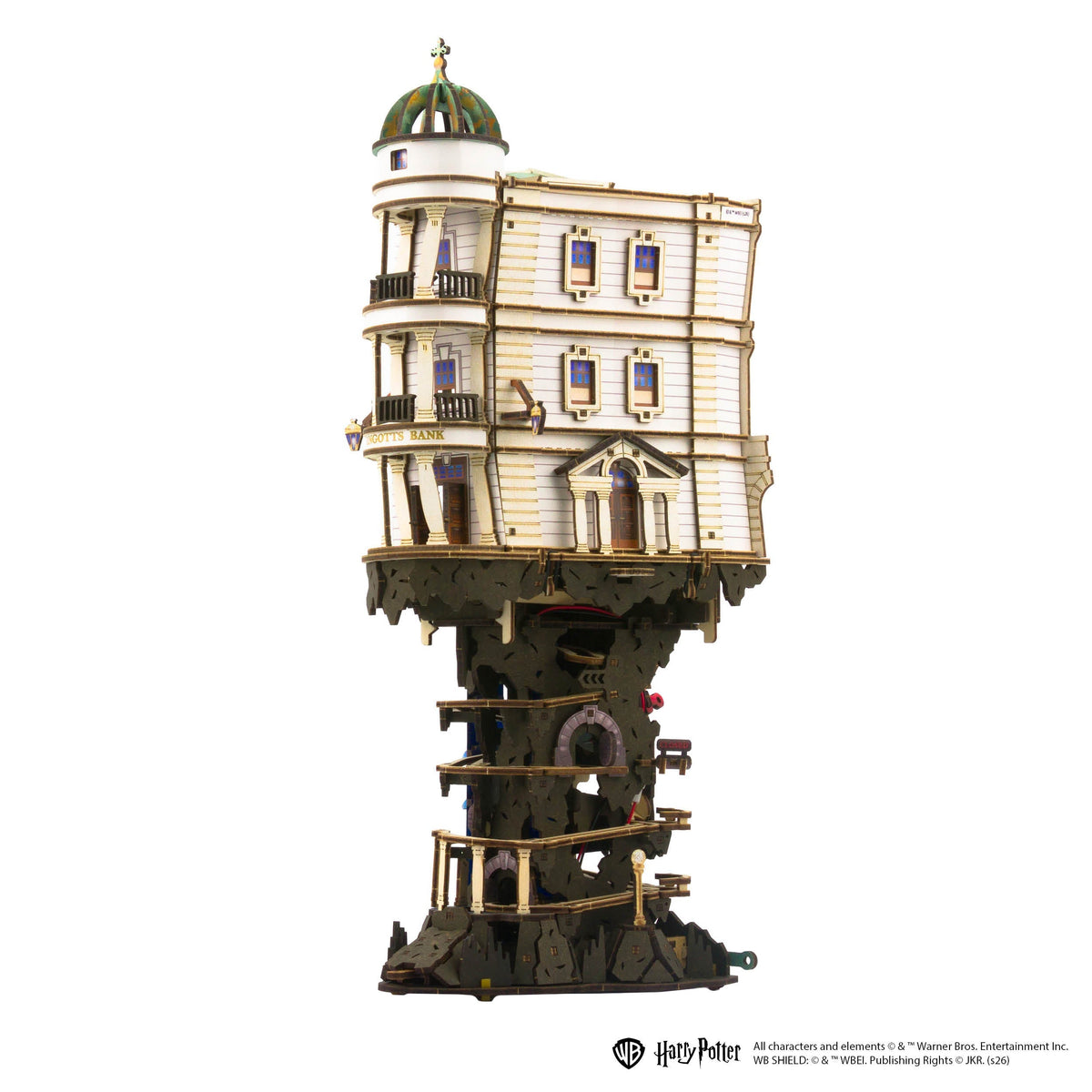 Gringotts Bank Murmelbahn aus Holz, Turm mit Kuppel